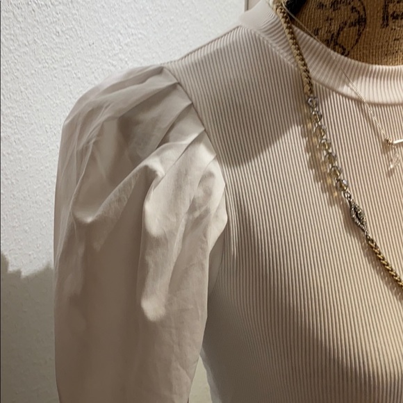 New Look poplin sleeve detail top in white - Picture 5 of 6